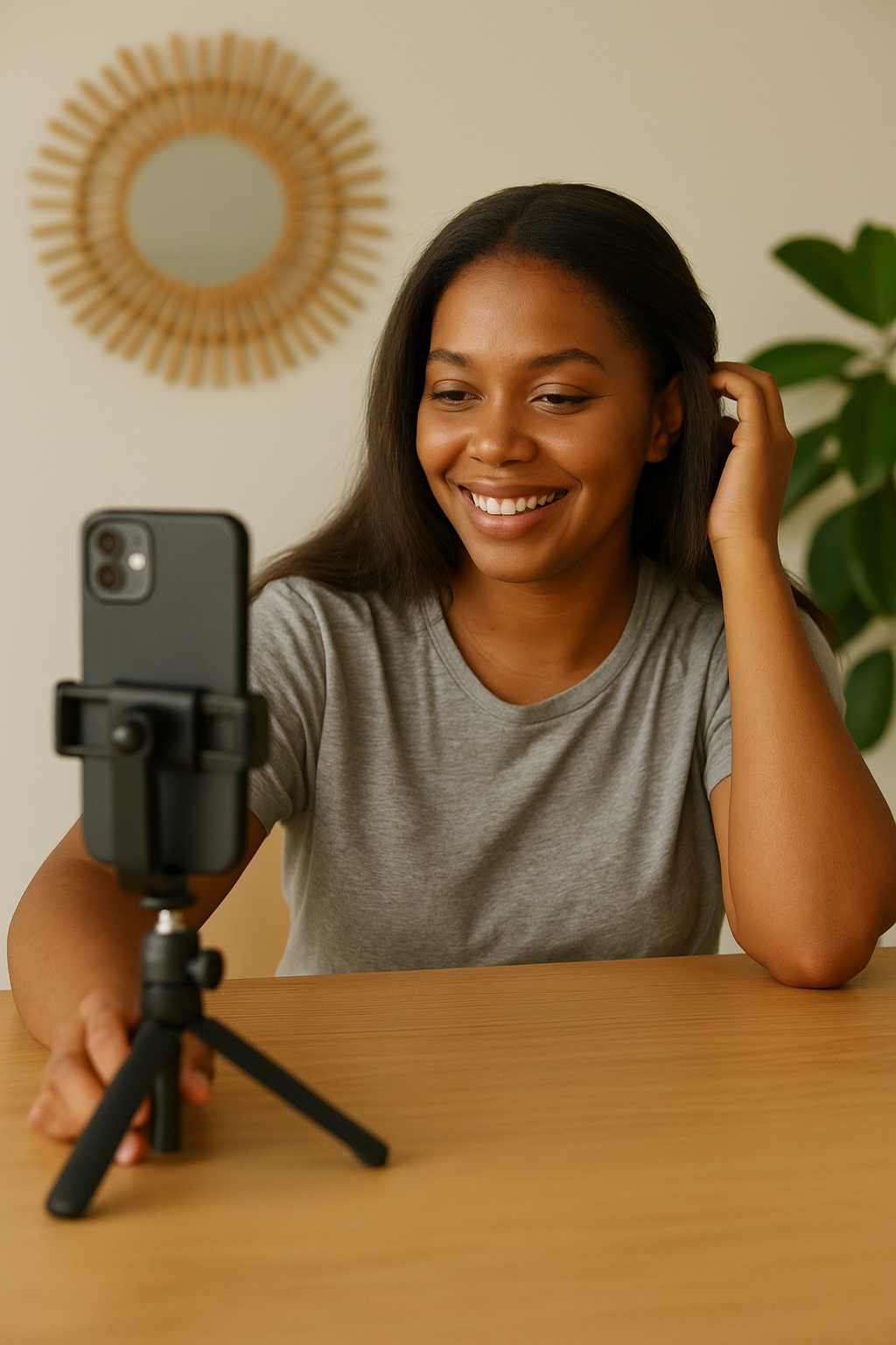 Pressing Tip button under a photo